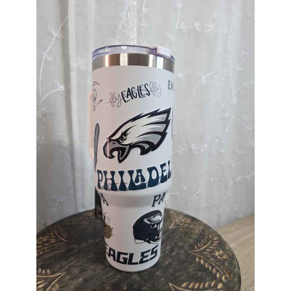 Philadelphia Eagles NFL Tumbler Fly‎ Eagles Fly 40oz Tumbler Loco Design NWT